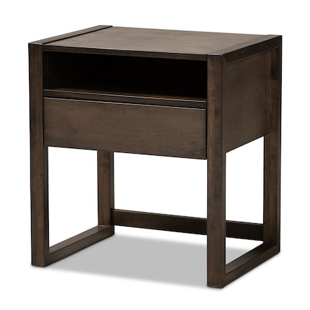 Inicio Ash Brown Finished 1-Drawer Wood Nightstand